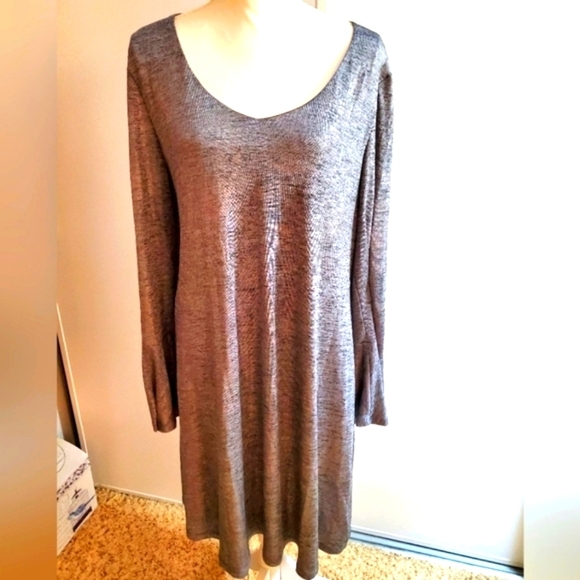 connected apparel Dresses & Skirts - Connected Apparel Dress Silver Accent